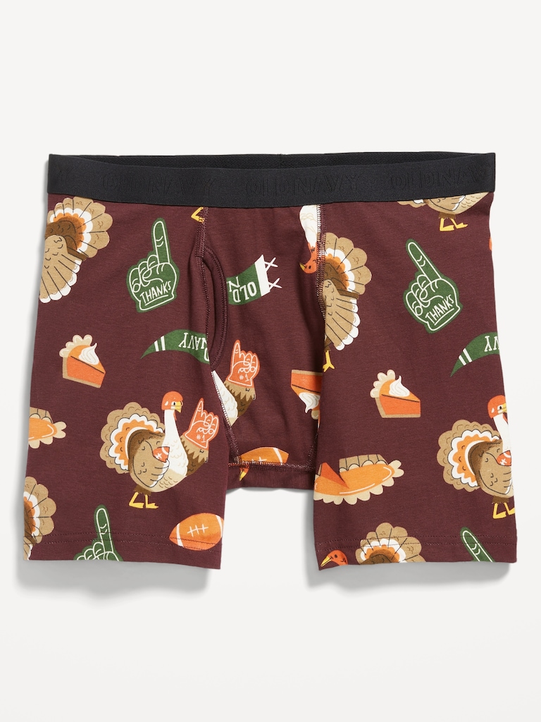 Printed Built-In Flex Boxer-Brief Underwear -- 6.25-inch inseam