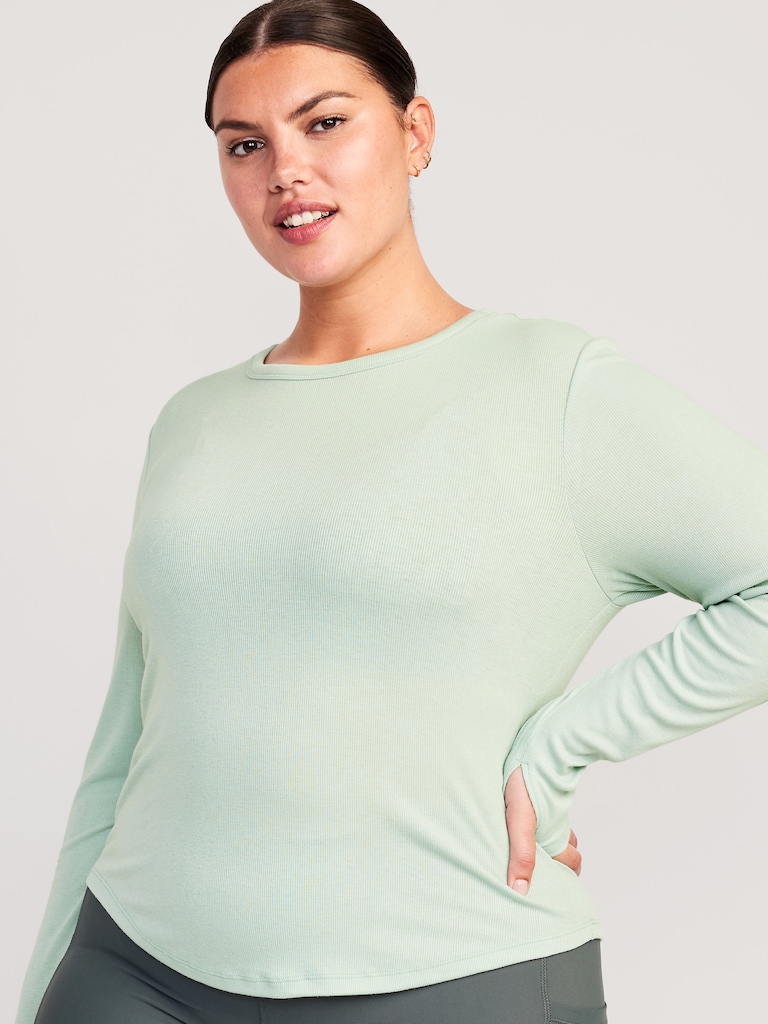 UltraLite Fitted Rib-Knit Top