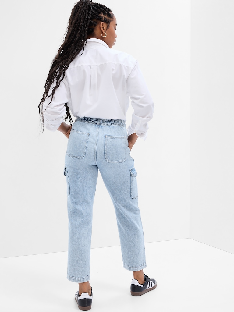Mid Rise Easy Cargo Jeans