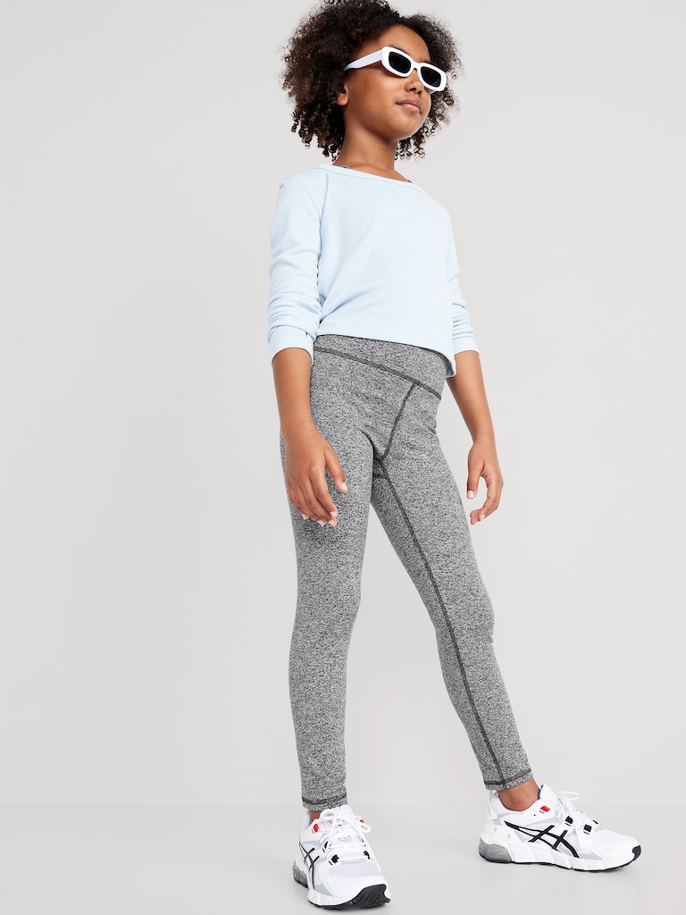 High-Waisted PowerPress 7/8-Length Leggings for Girls