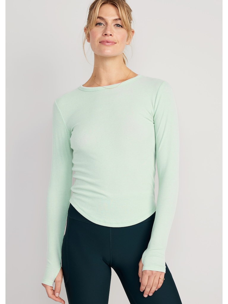 UltraLite Fitted Rib-Knit Top