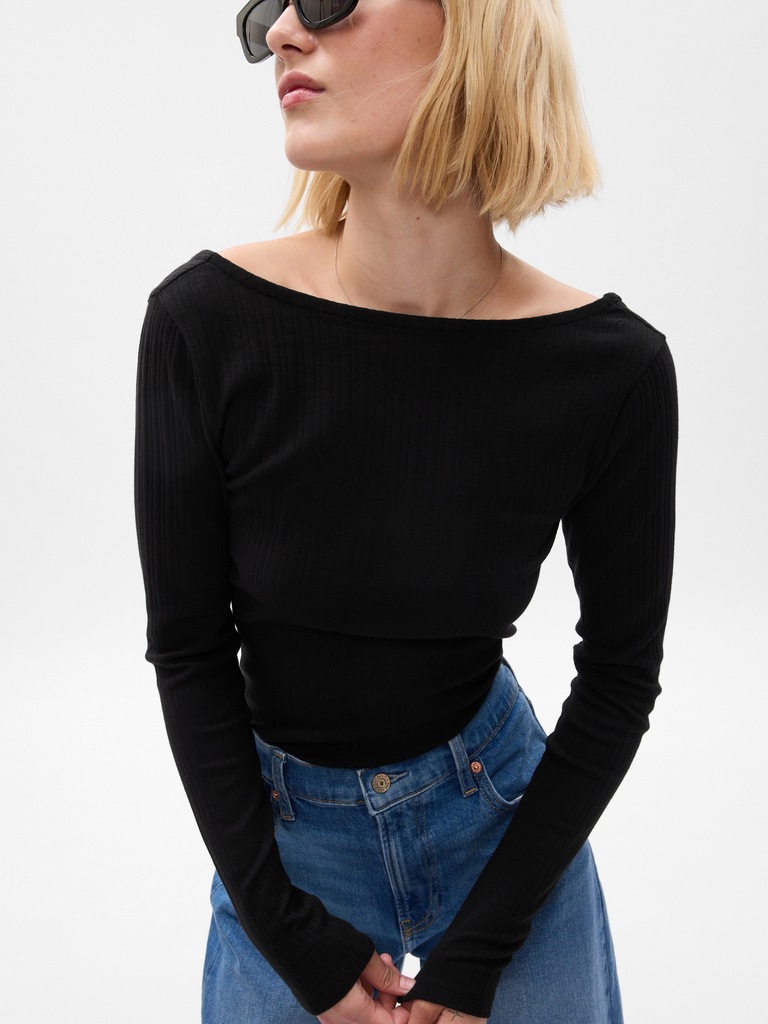 Modern Boatneck Rib Bodysuit