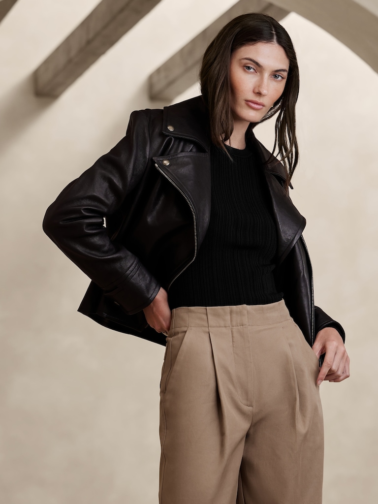 Hannah Ribbed Crew-Neck Sweater