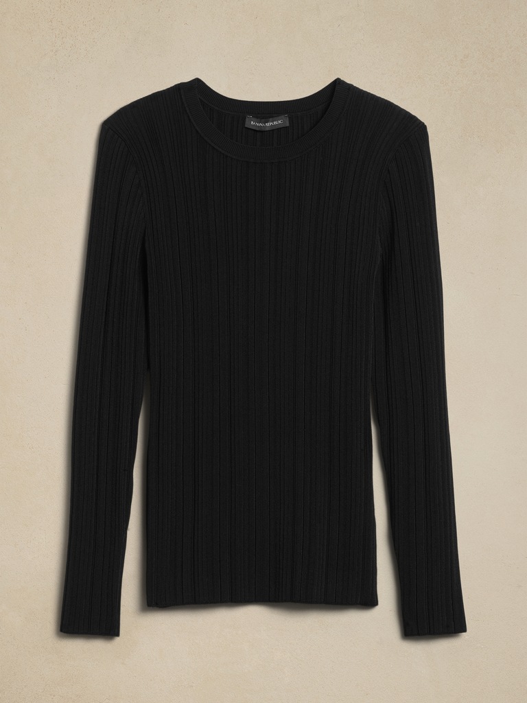 Hannah Ribbed Crew-Neck Sweater