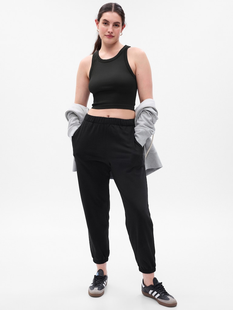 GapFit Seamless Rib Crop Halter Tank Top