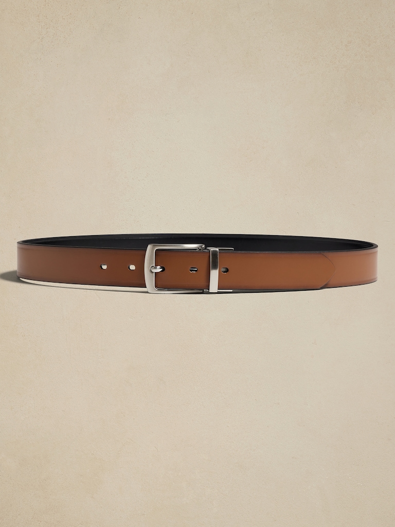 Reversible Leather Dress Belt