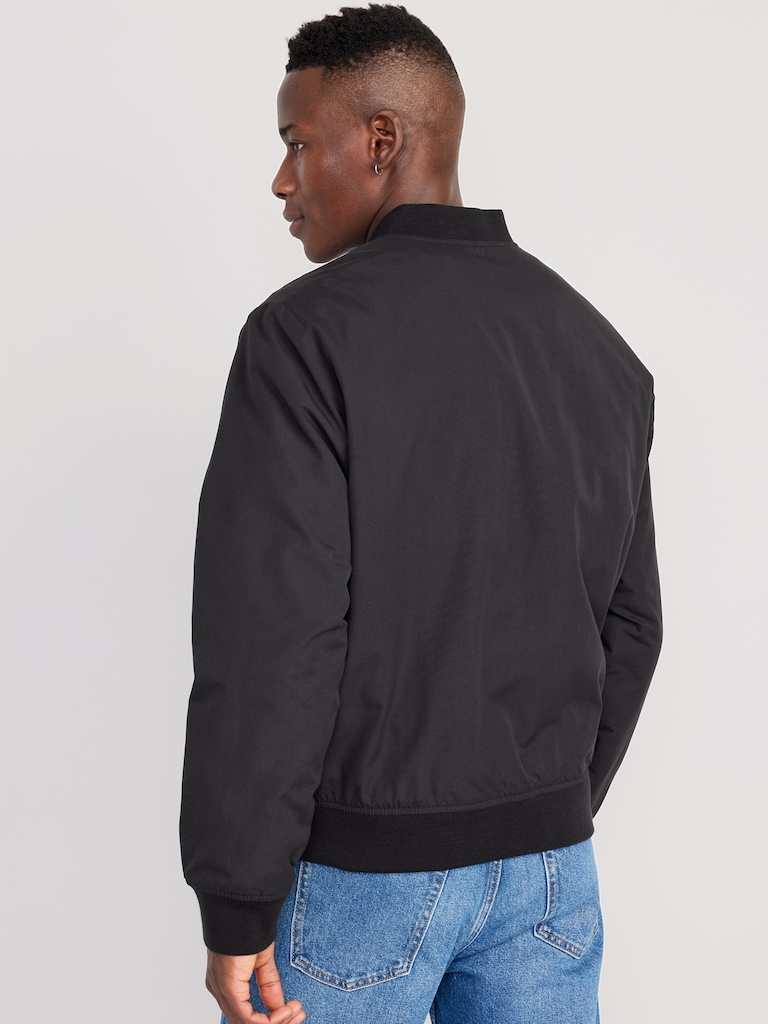 Water-Resistant Zip Bomber Jacket