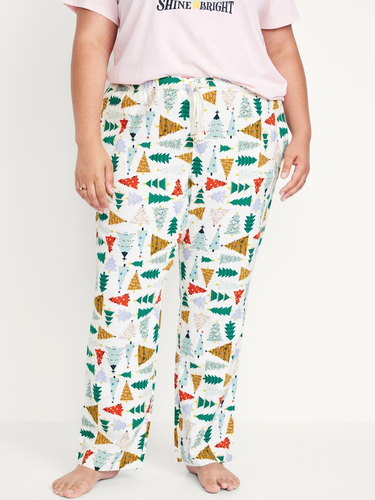 Mid-Rise Flannel Pajama Pants
