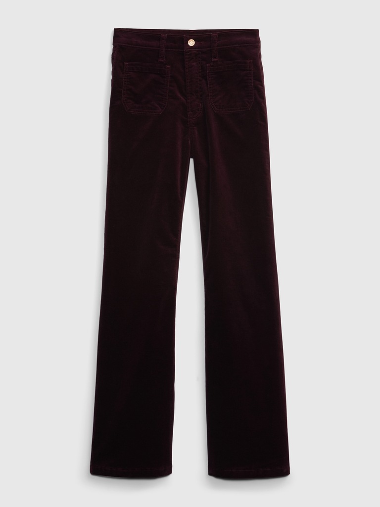 High Rise Velvet '70s Flare Pants