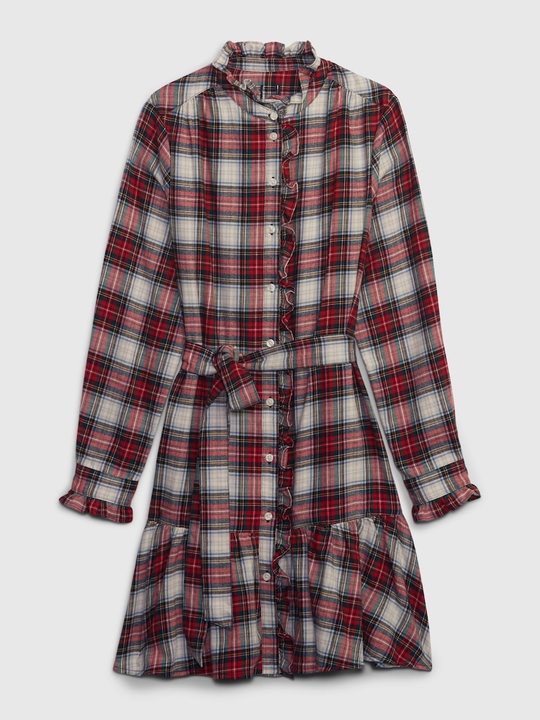 Plaid Tiered Mini Dress