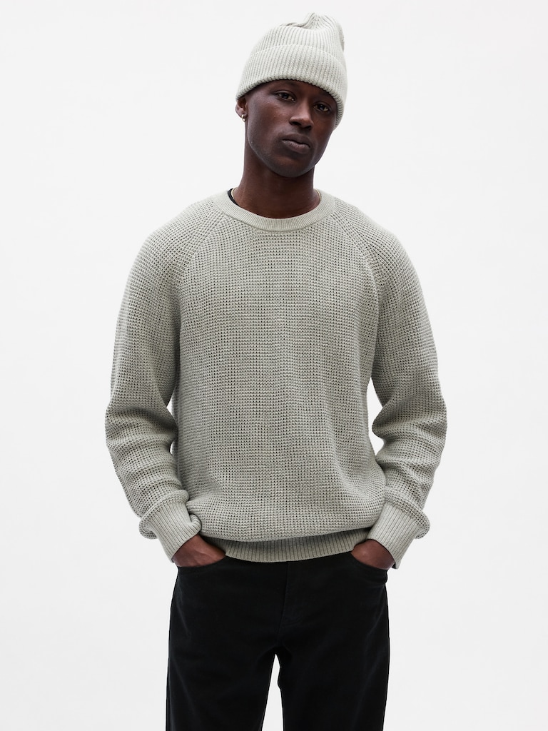 Textured Crewneck Sweater