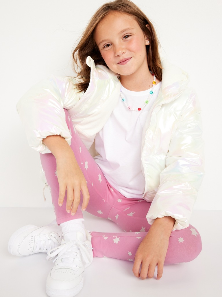 Printed Built-In Tough Full-Length Leggings for Girls