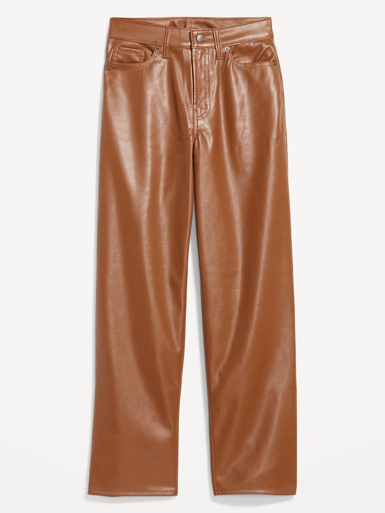 Pantalon OG ample à taille haute en similicuir