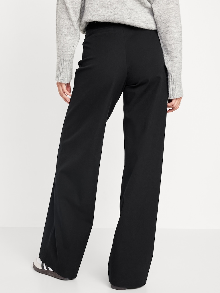 High-Waisted Pull-On Pixie Super Wide-Leg Pants