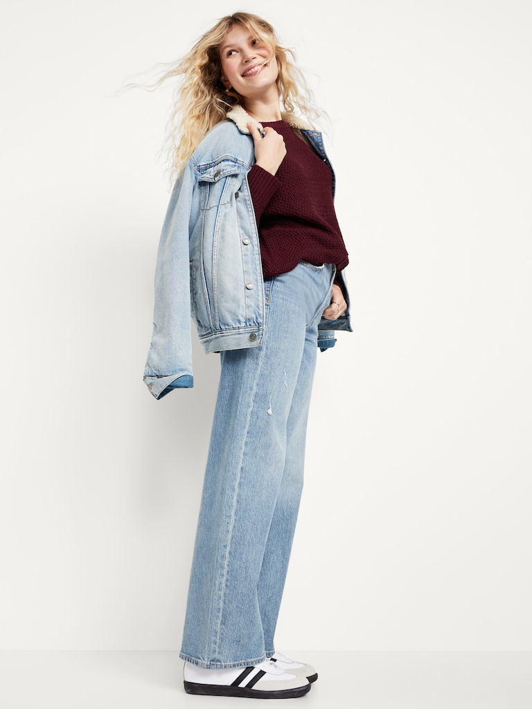 Loose Textured Tunic Sweater