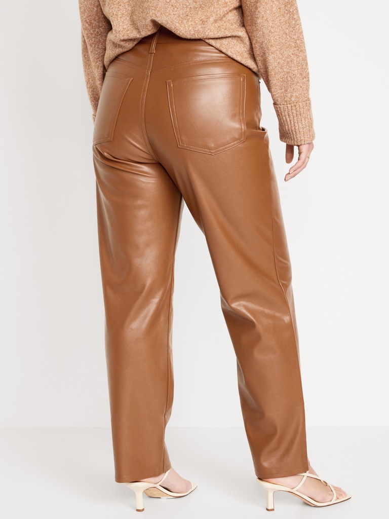 Pantalon OG ample à taille haute en similicuir