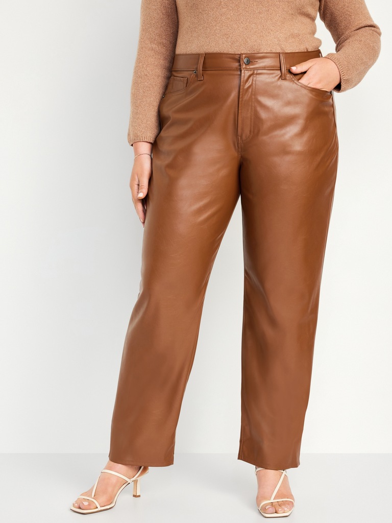 Pantalon OG ample à taille haute en similicuir