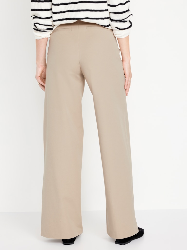 High-Waisted Pull-On Pixie Super Wide-Leg Pants