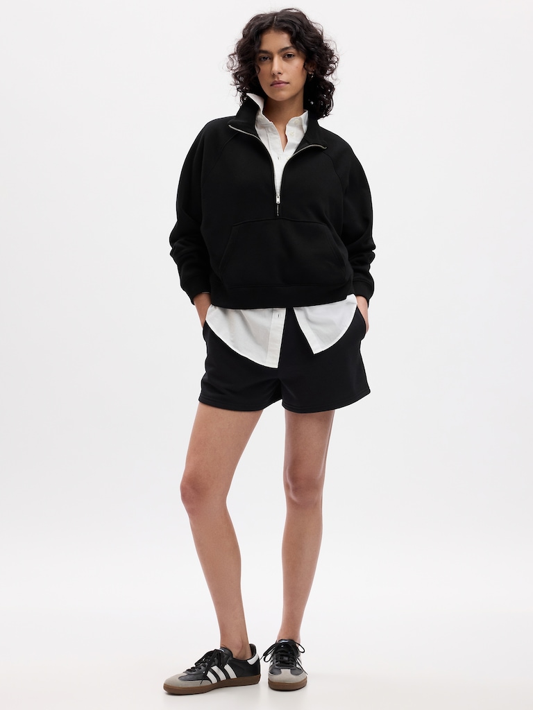 VintageSoft Cropped Half-Zip Pullover