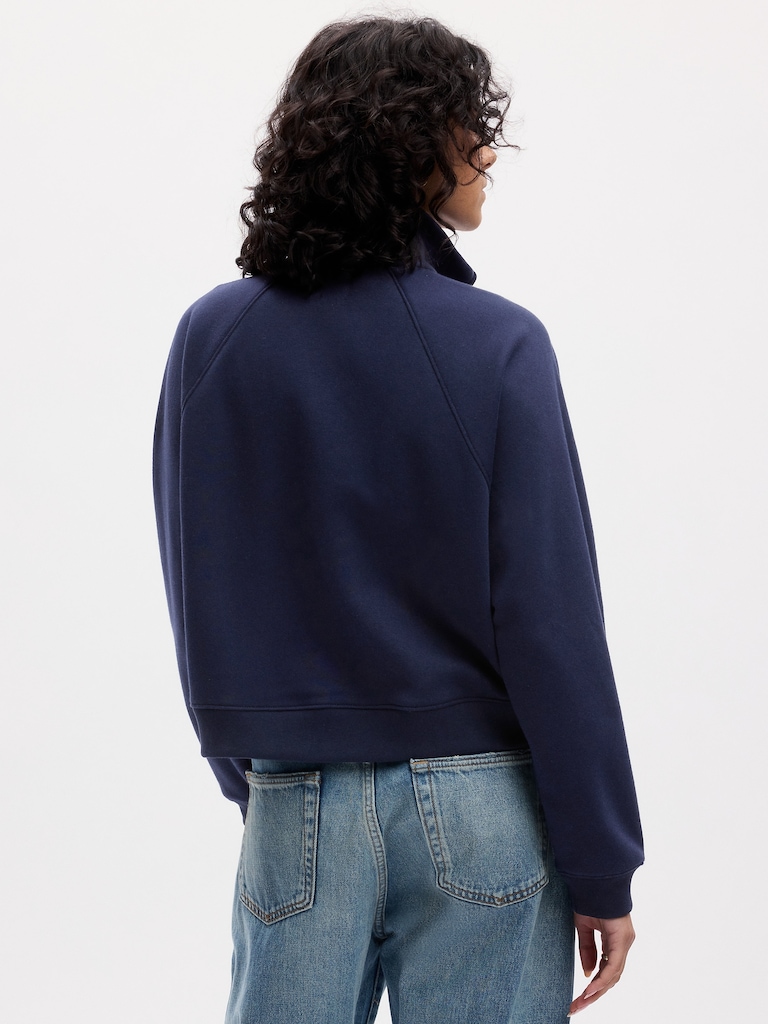 VintageSoft Cropped Half-Zip Pullover