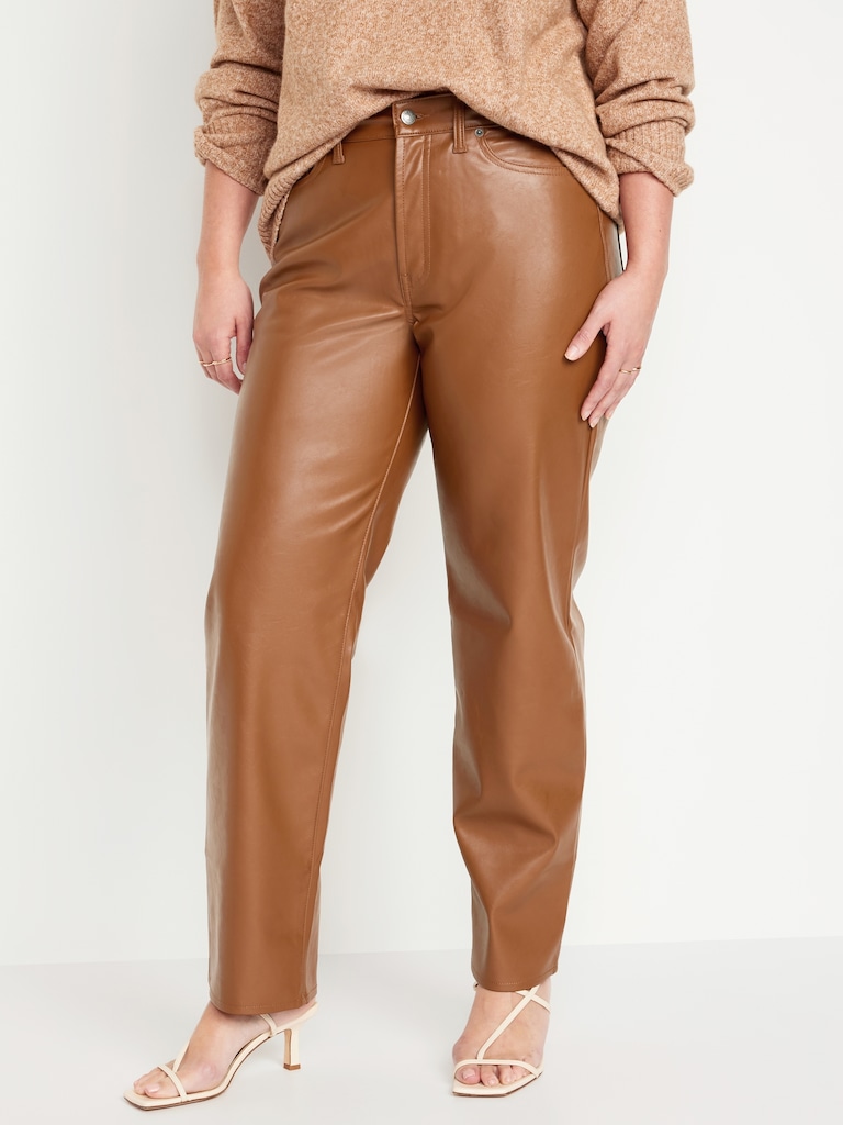 Pantalon OG ample à taille haute en similicuir