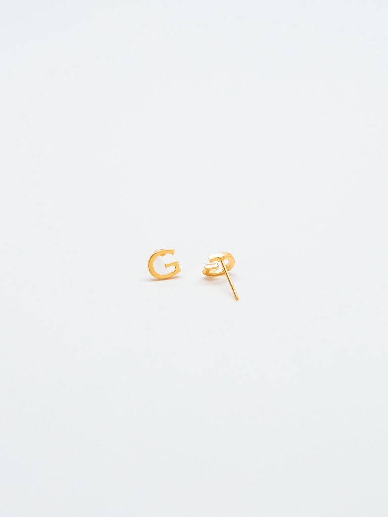 Gold Initial Earrings