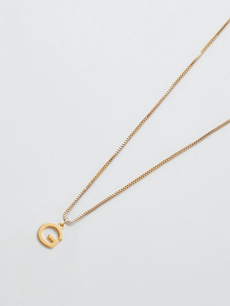 Gold Dainty Initial Necklace