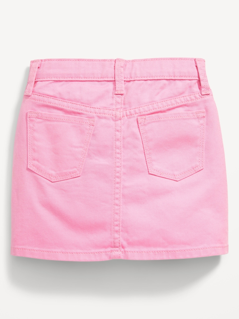 Pop-Color Twill Skirt for Toddler Girls