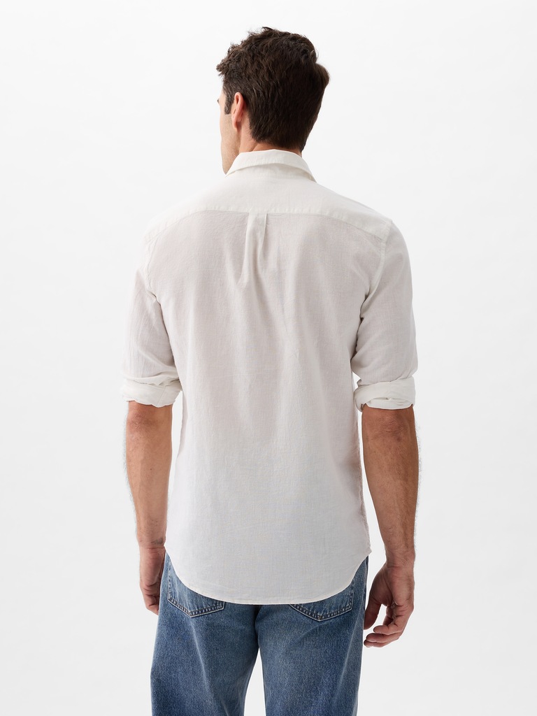 Linen-Blend Shirt in Standard Fit