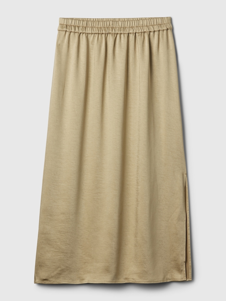 Satin Midi Skirt