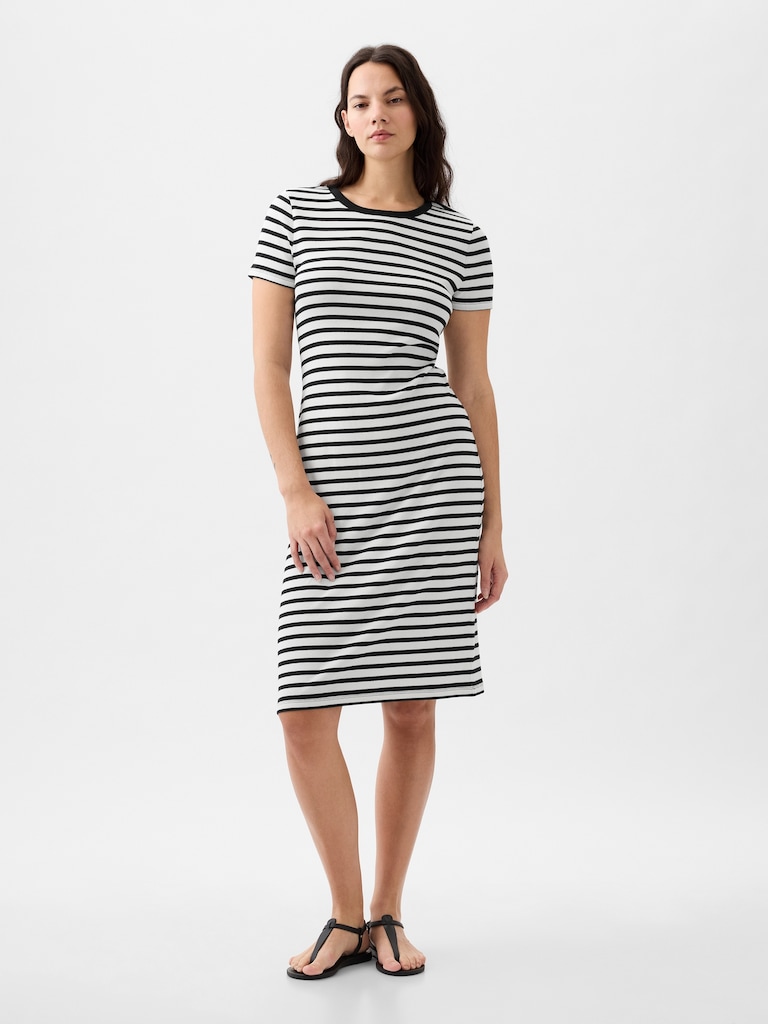 Modern Rib Midi T-Shirt Dress