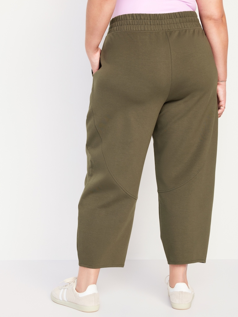 High-Waisted Dynamic Fleece Barrel-Leg Sweatpants