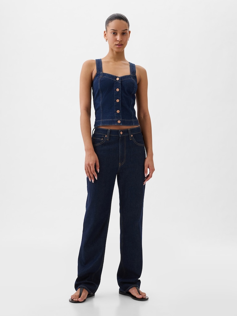 Denim Corset Tank Top