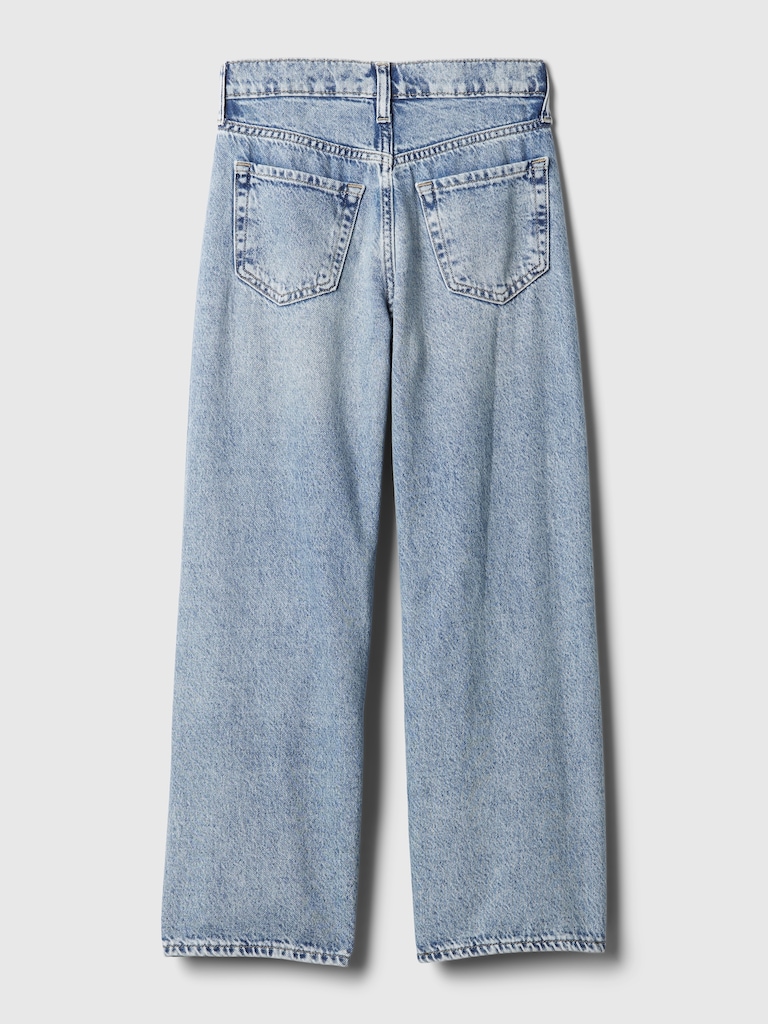 Kids Low Rise Stride Wide-Leg Jeans