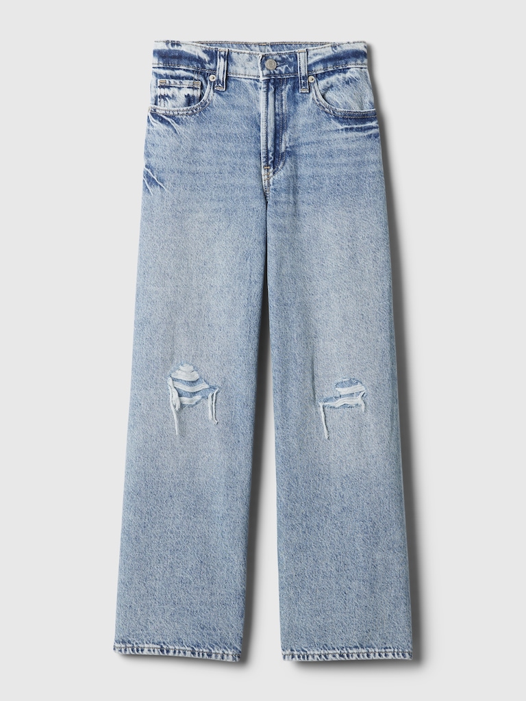 Kids Low Rise Stride Wide-Leg Jeans