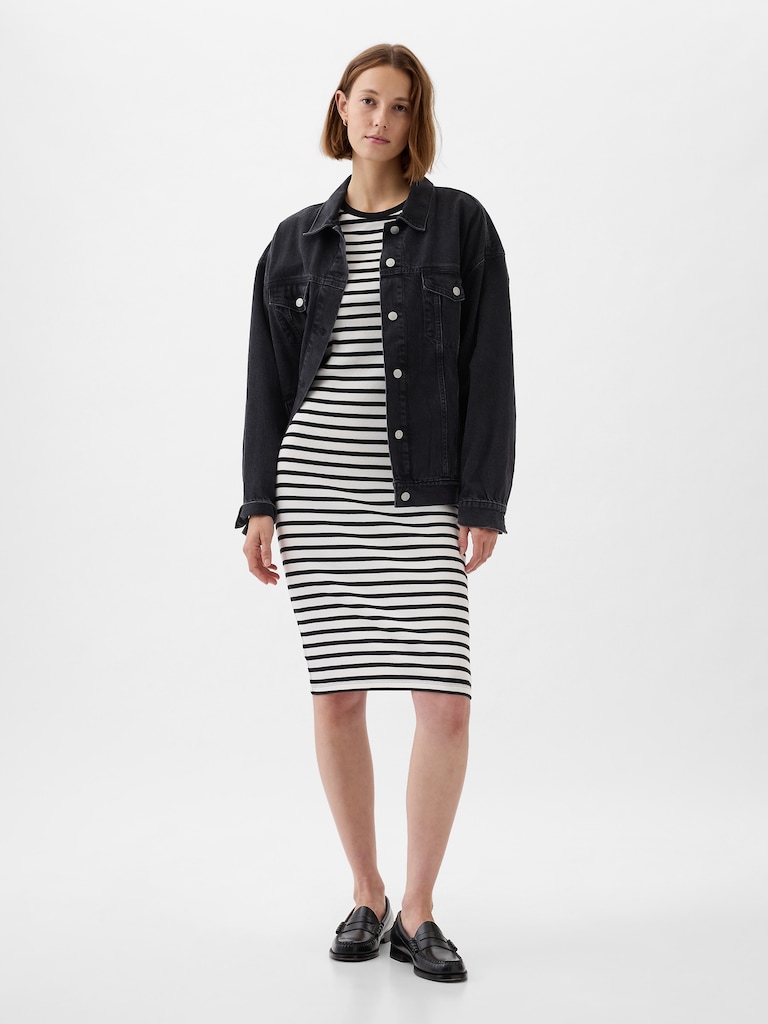 Modern Rib Midi T-Shirt Dress