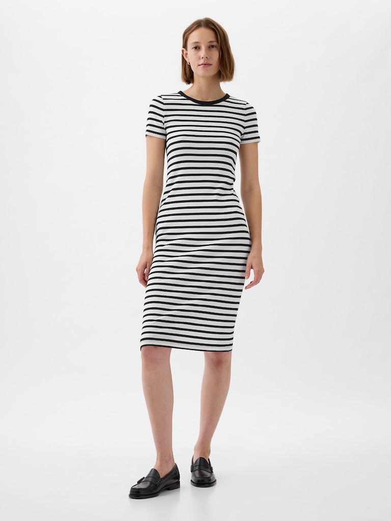 Modern Rib Midi T-Shirt Dress