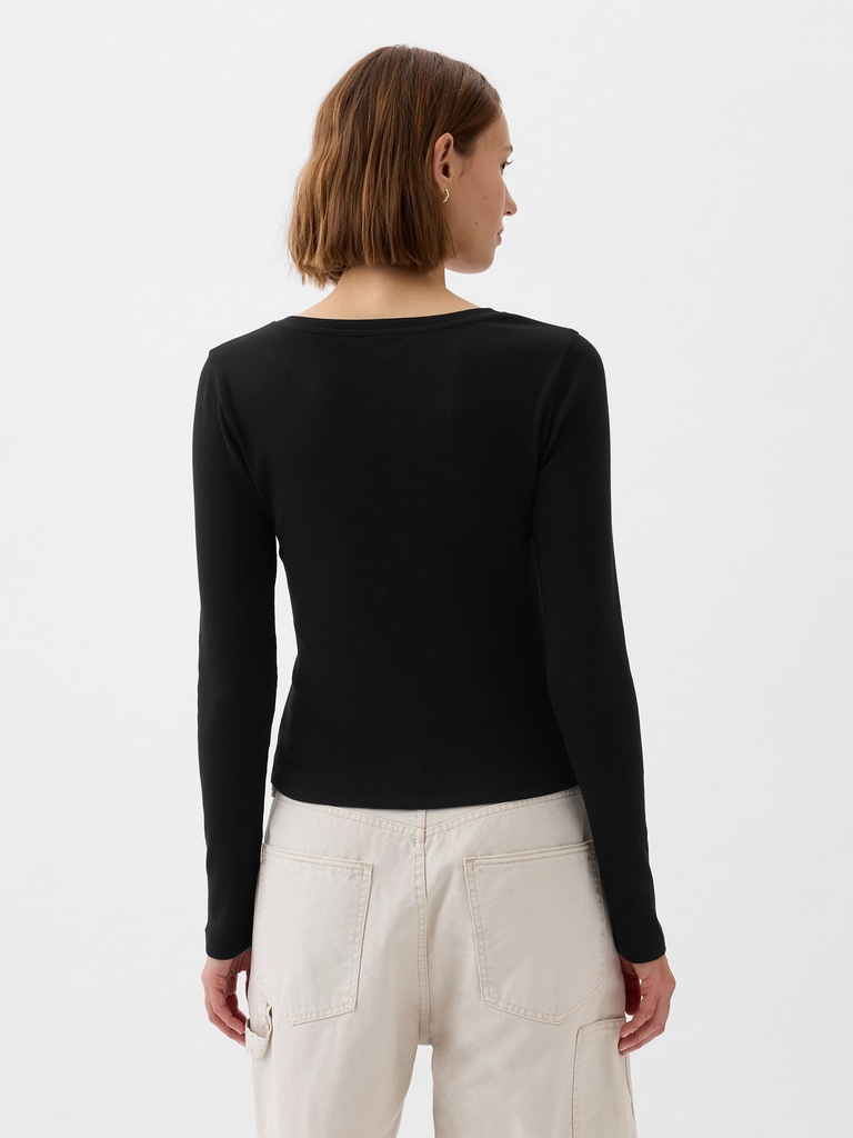 Modern Rib Cropped T-Shirt
