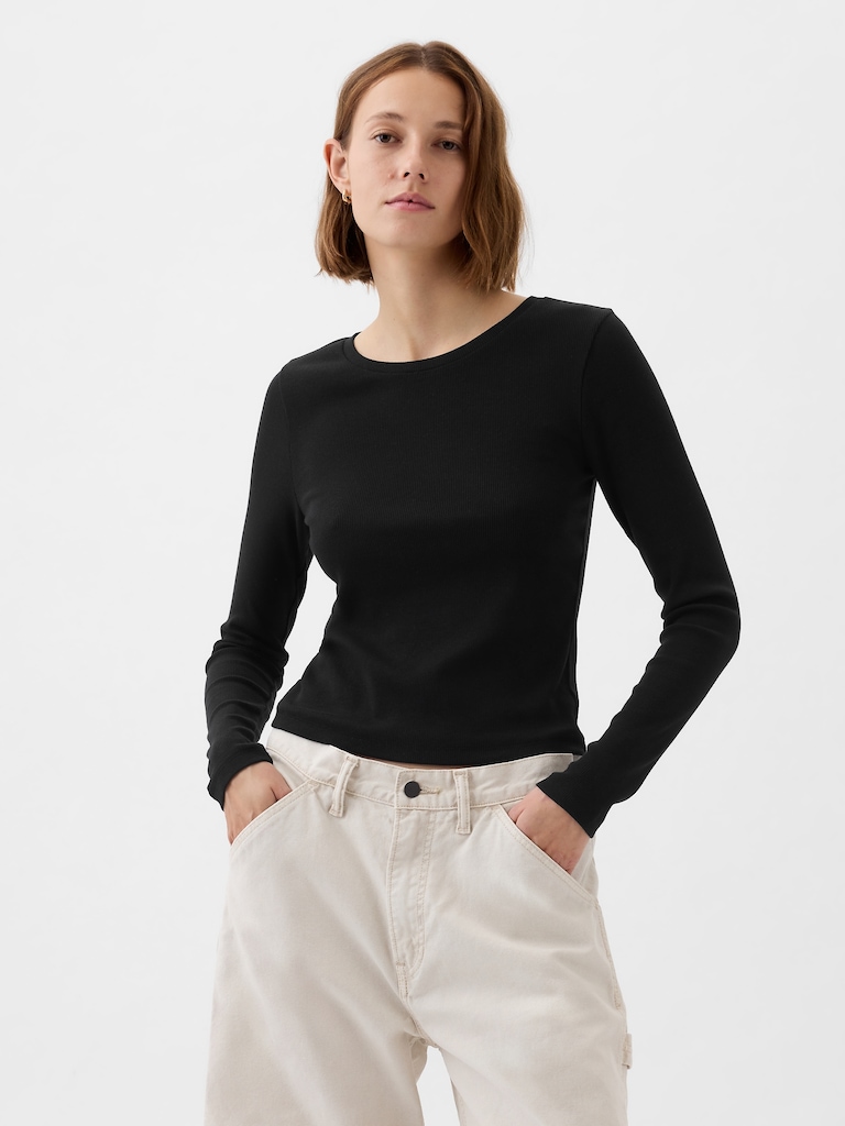 Modern Rib Cropped T-Shirt
