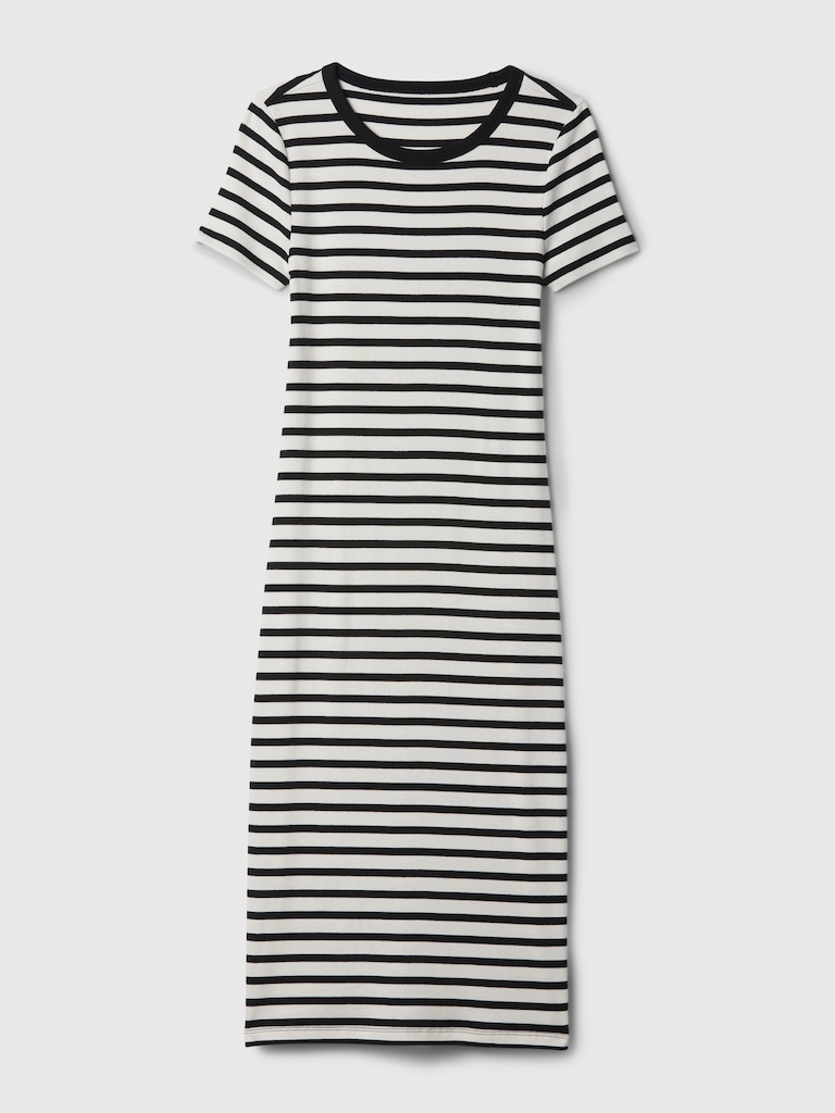 Modern Rib Midi T-Shirt Dress