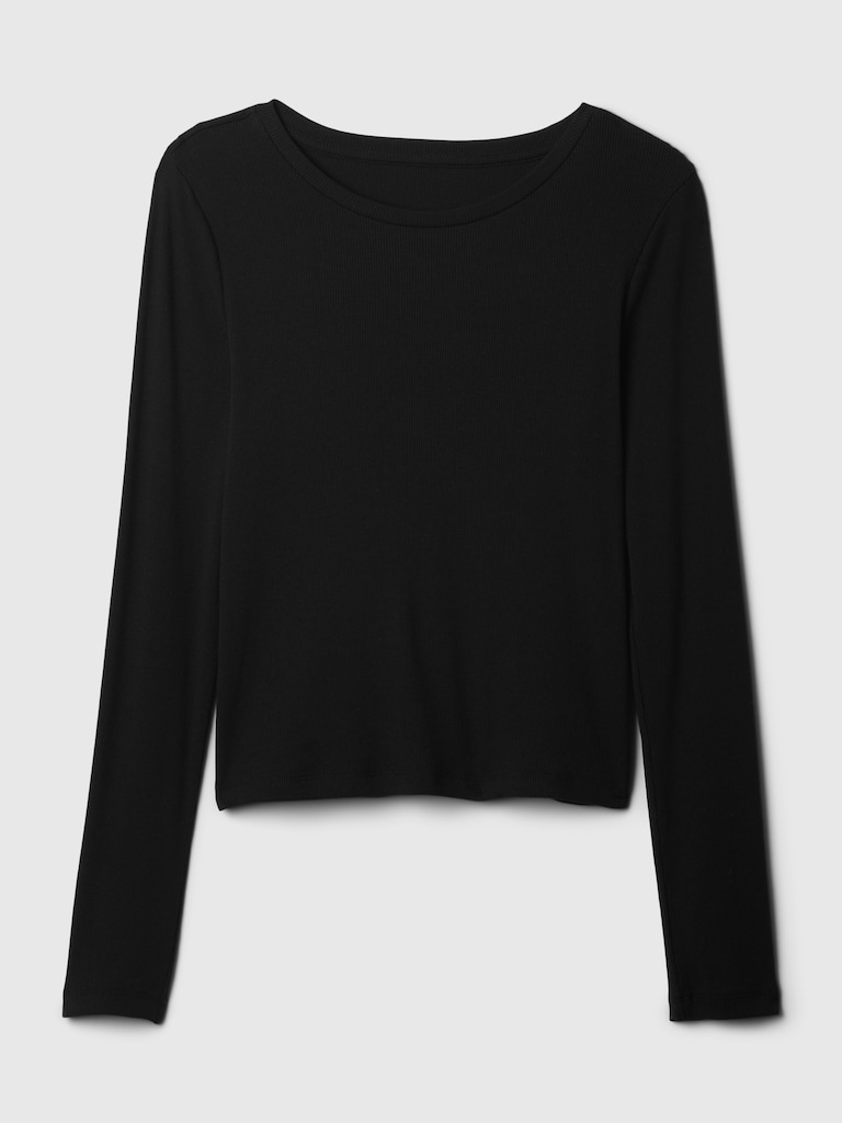Modern Rib Cropped T-Shirt