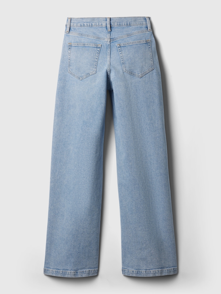 High Rise Stride Wide-Leg Jeans