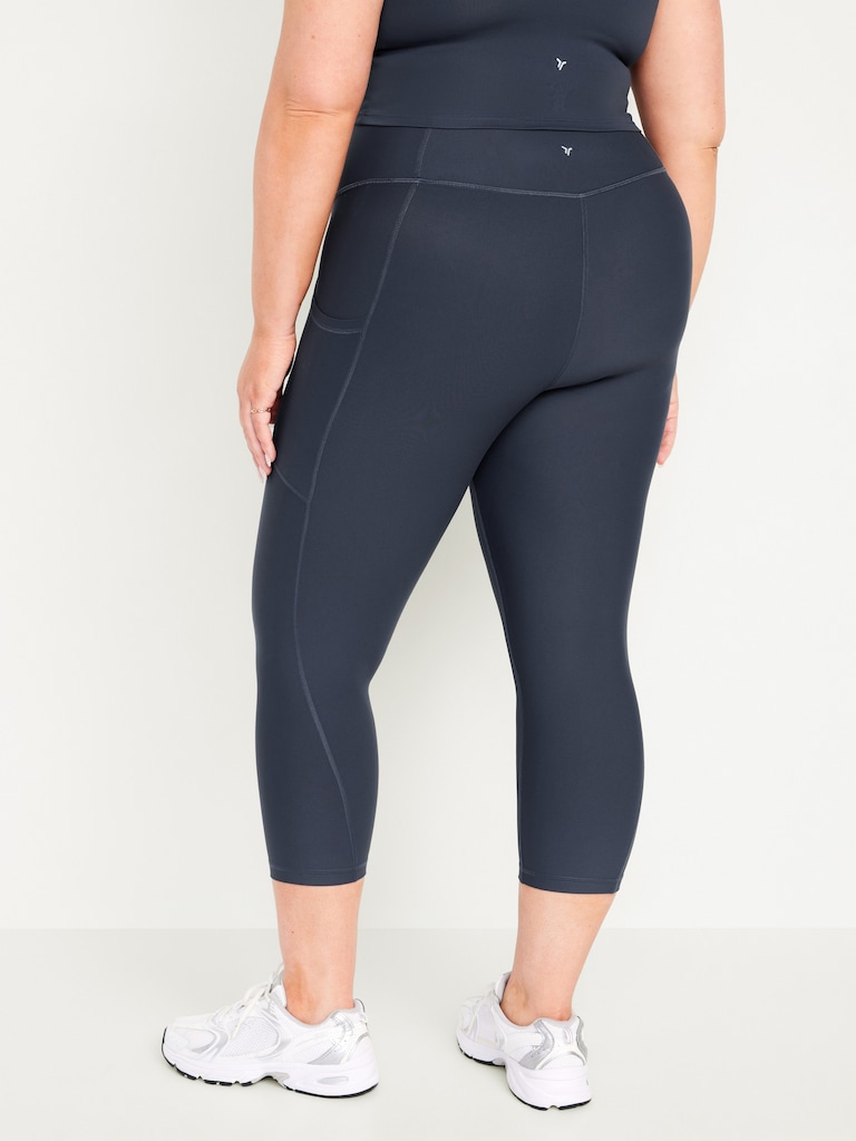 High-Waisted PowerSoft Crop Pocket Leggings