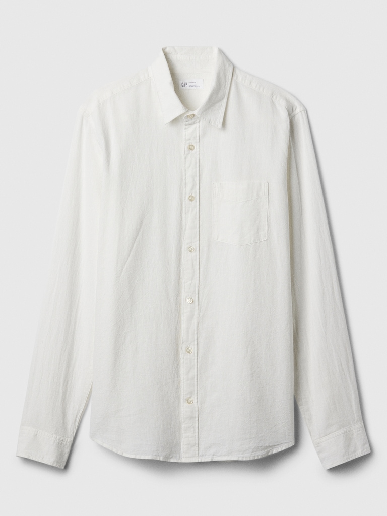Linen-Blend Shirt in Standard Fit