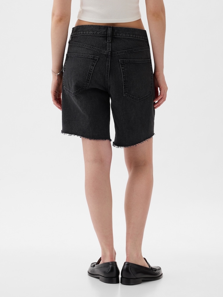 8" Mid Rise '90s Loose Denim Bermuda Shorts