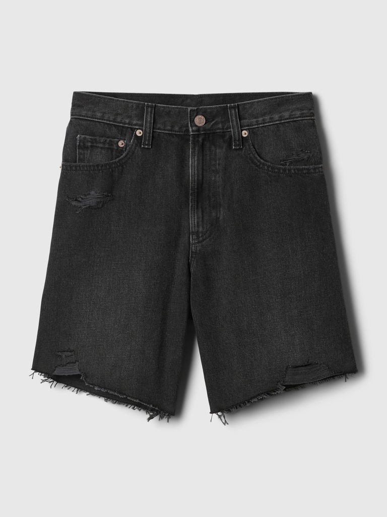 8" Mid Rise '90s Loose Denim Bermuda Shorts