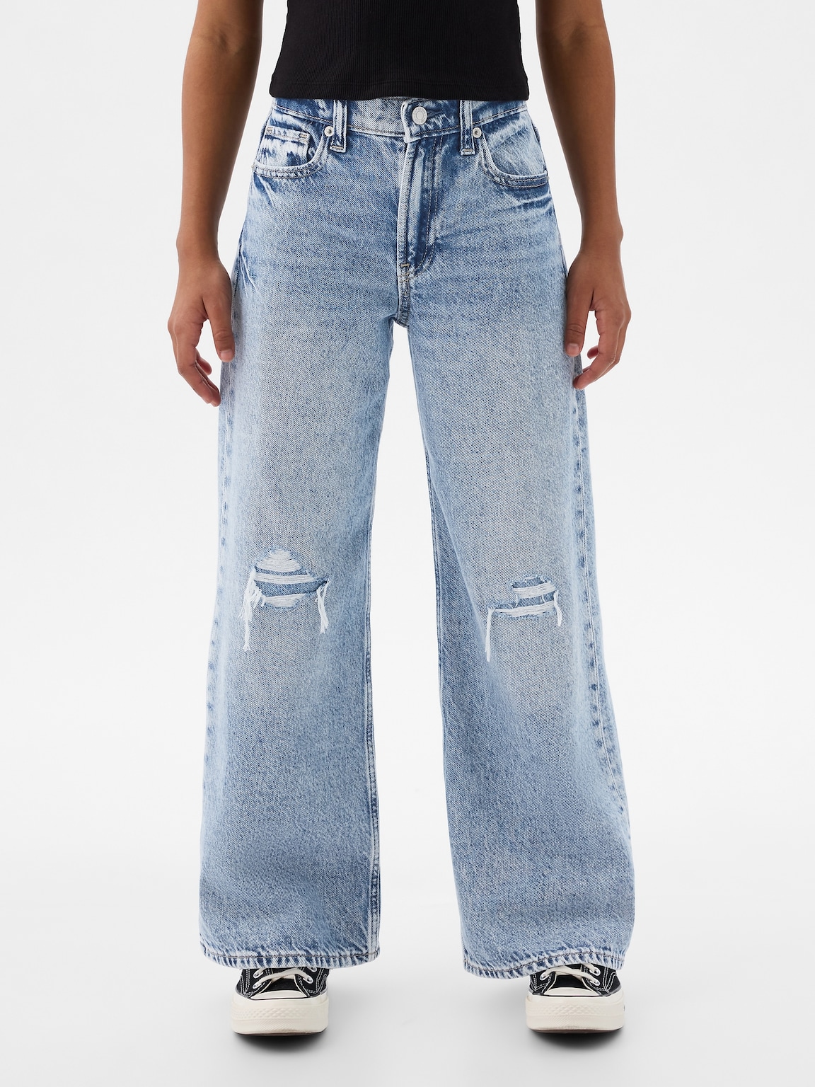 Kids Low Rise Stride Wide-Leg Jeans
