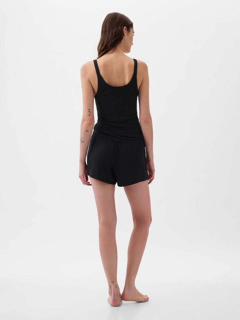 Mini Rib Relaxed PJ Shorts