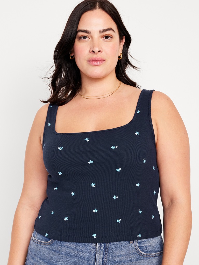 Ultra-Crop Rib-Knit Top