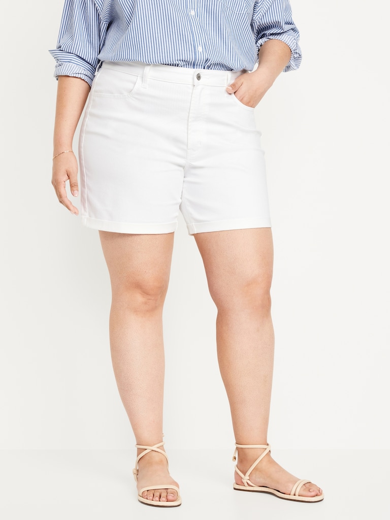 High-Waisted Wow Jean Shorts -- 5-inch inseam
